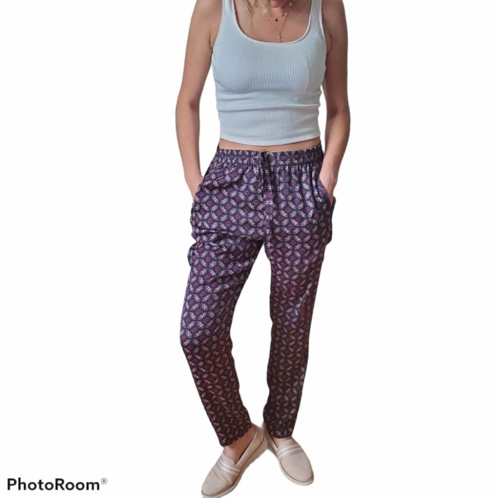RW&CO Navy Patterned Pants